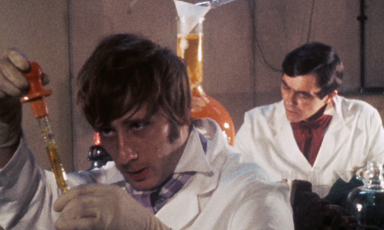 Still from THE MAN WITH TWO HEADS